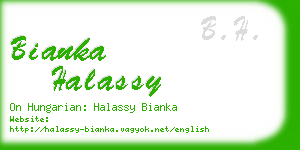 bianka halassy business card